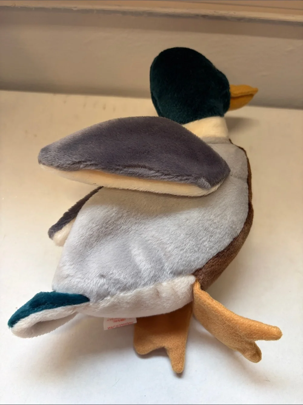 NWT Beanie Baby Mallard Jake the Duck Toy in Teal, Brown & Gray